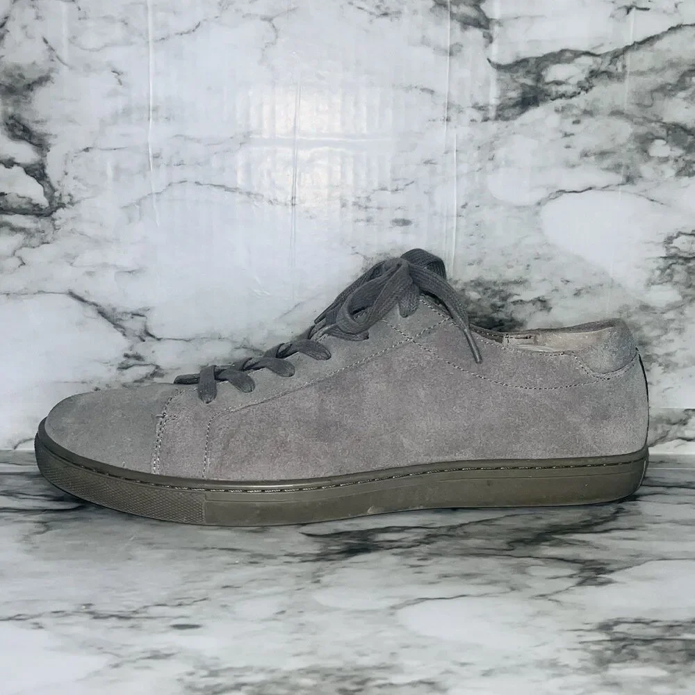 Kenneth Cole New York Gray Suede Low Top Lace Up Sneakers Men Size 8.5M